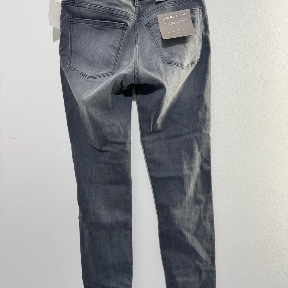 DL1961 Emma Low Rise Instasculpt Skinny Jeans Gray Charcoal Denim Pants - Picture 6 of 11
